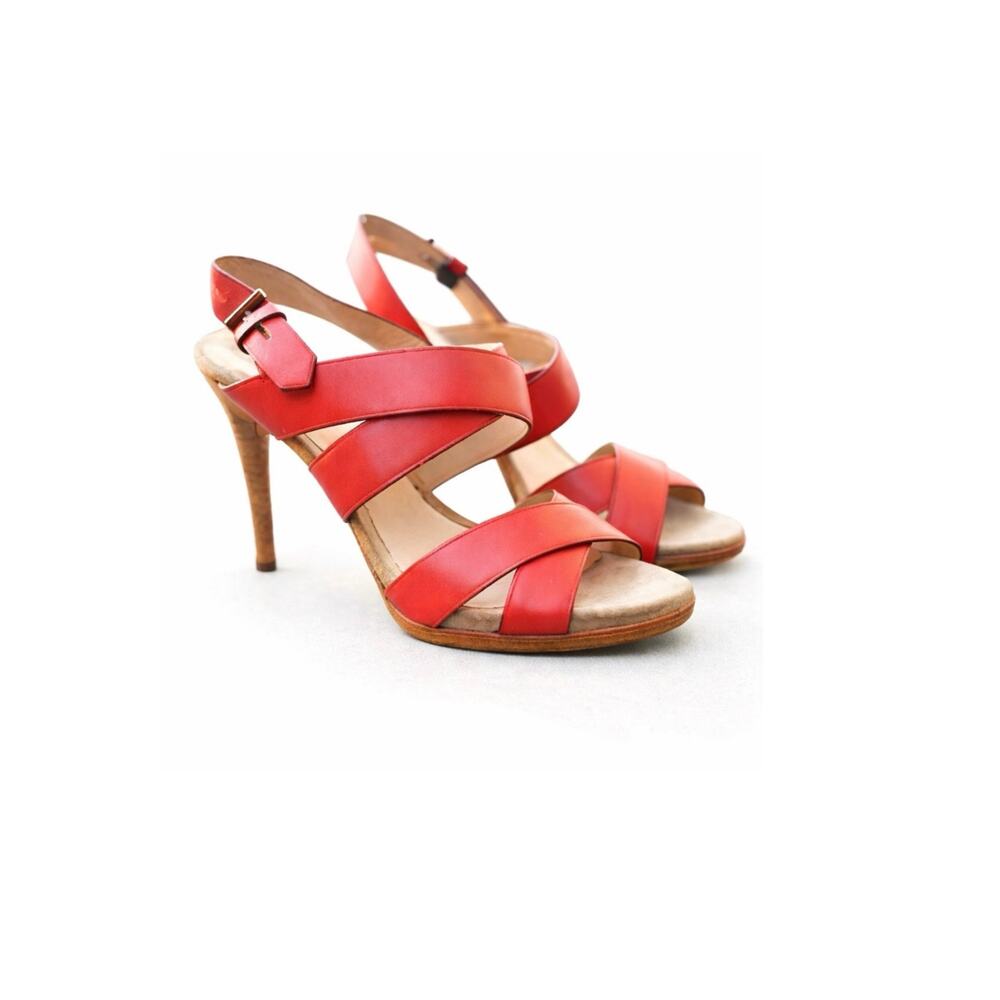 Reed Krakoff Coral Leather Platform Heels | Wedding Guest | Italian Summer Chic